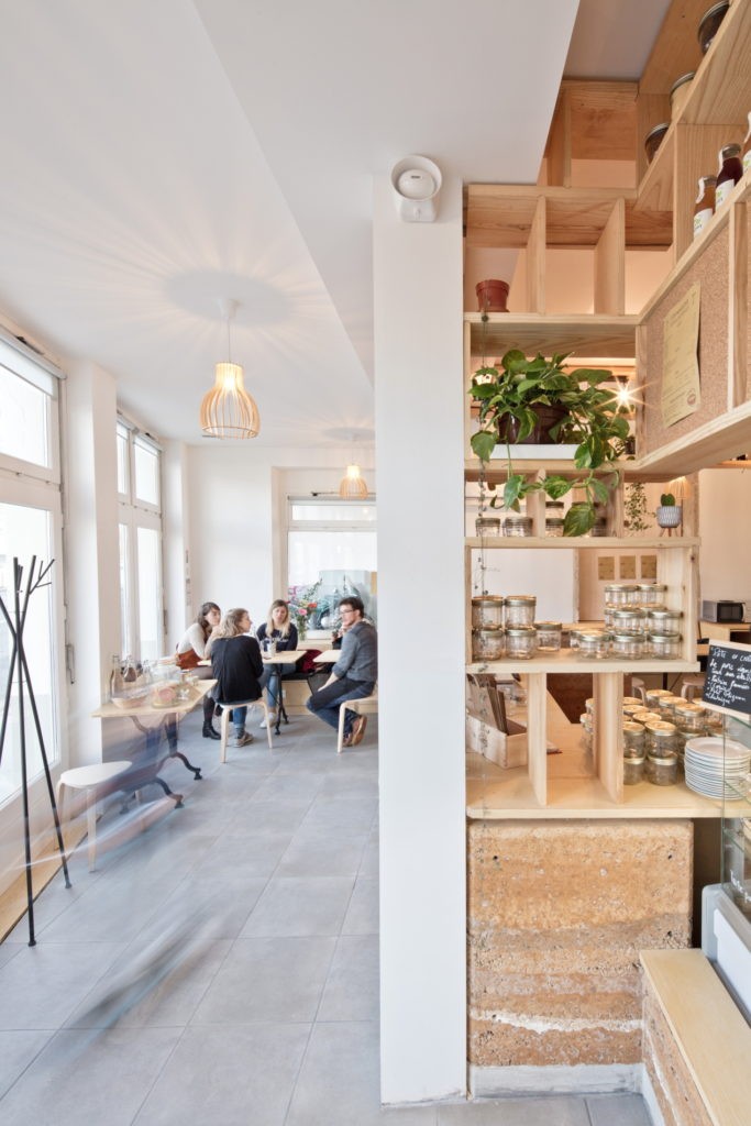Intérieur boutique fenotte Traiteur lyonnais zéro déchet